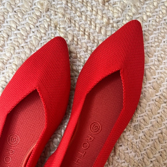 Rothy’s The Point Women’s Flats in Bright Red - Picture 3 of 10